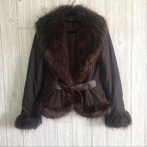 Zara Basic Large Faux Fur Trim…